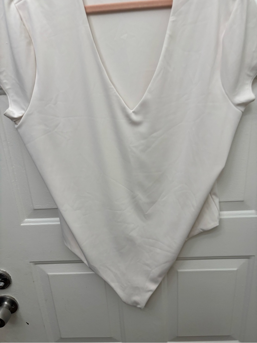 Sofia by Sofia Vergara V-Neck Cream Bodysuit